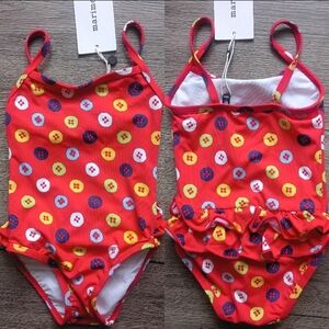 Marimekko Ruffle Butt Button swimsuit